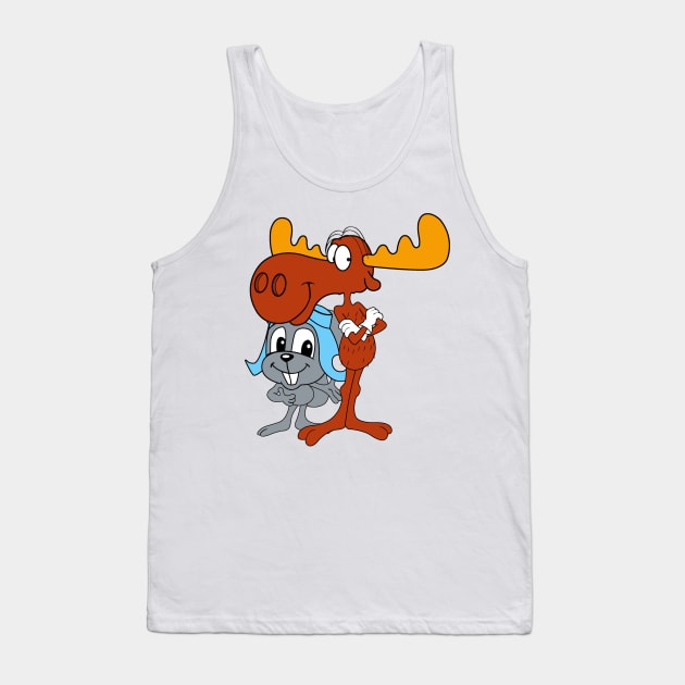 Rocky & Bullwinkle - Big Heads Tank Top by LuisP96